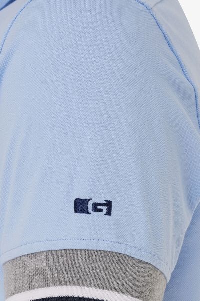 PIQUET STRETCH POLO LICHTBLAUW