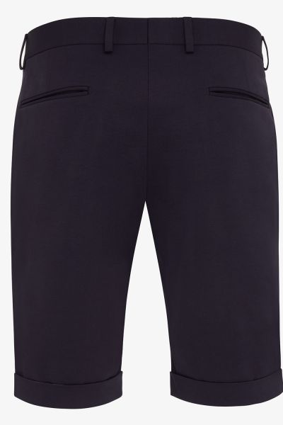 STRETCH PANTALON KORT DONKERBLAUW