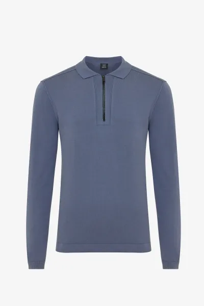 Polo Zip | Blauw