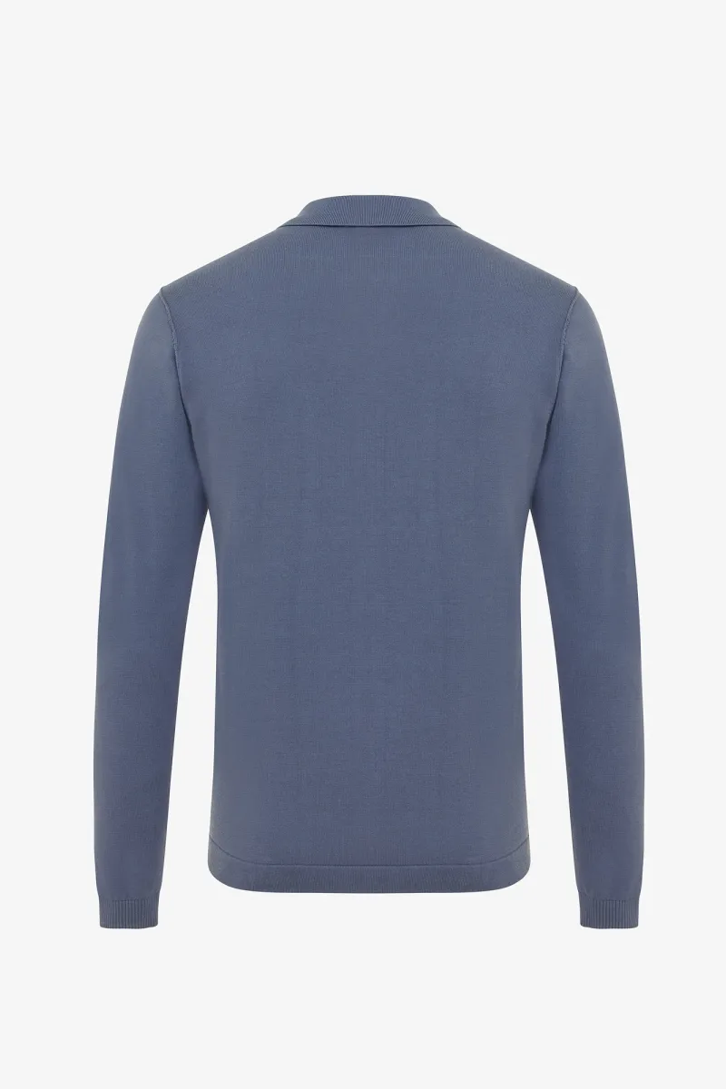 Polo Zip | Blauw