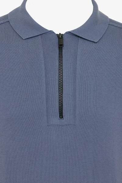Polo Zip | Blauw