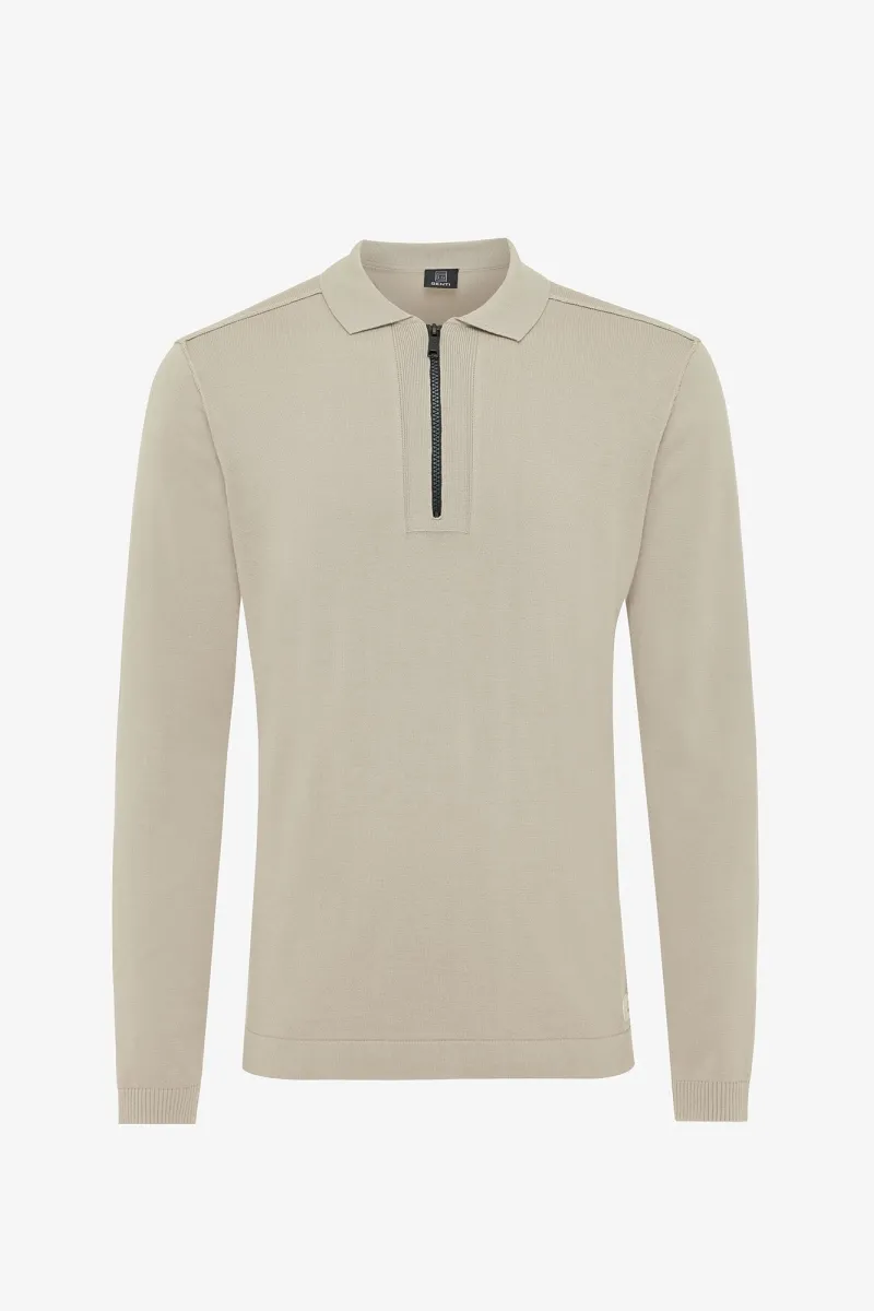 Polo zip | Beige