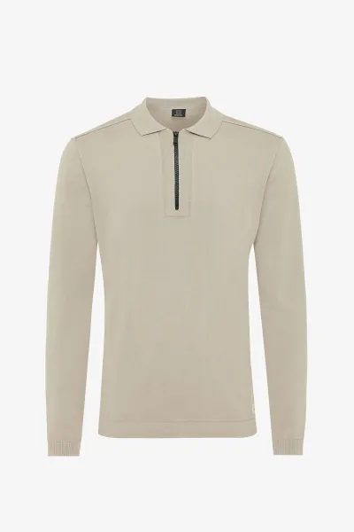 Polo zip | Beige