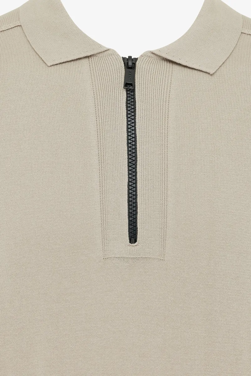 Polo zip | Beige
