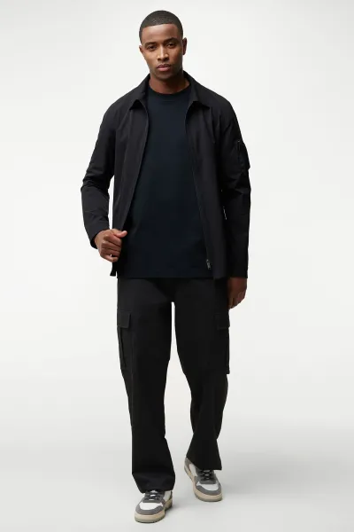 Monogram Overshirt Power | Zwart