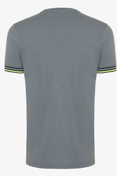 GEWASSEN T-SHIRT GROEN