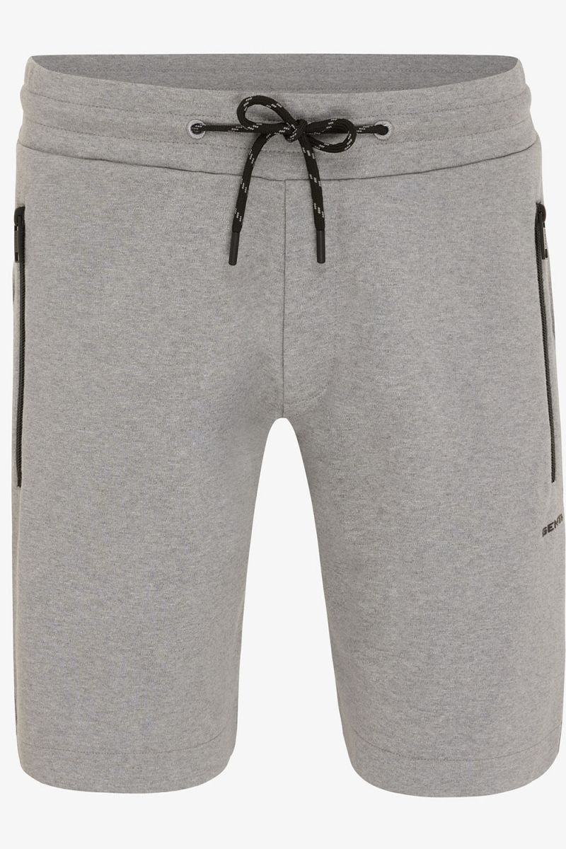 KORTE SWEAT BROEK MELANGE GRIJS
