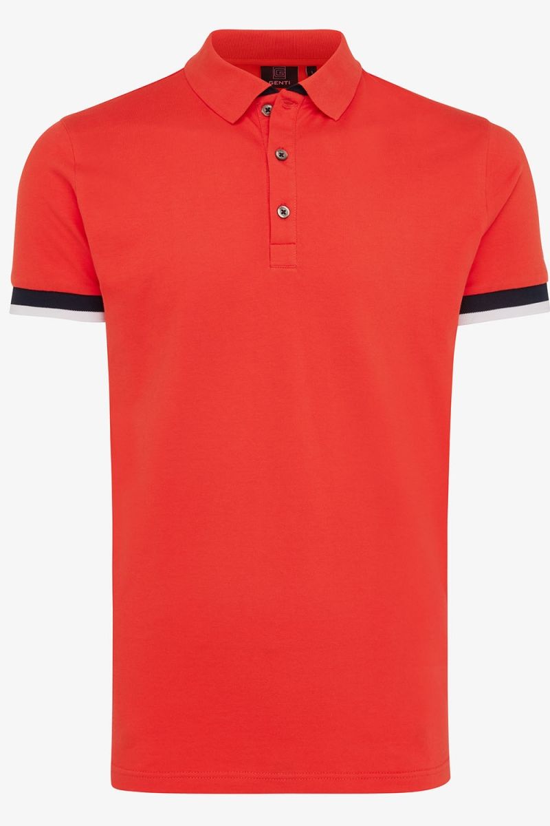 PIQUE STRETCH POLO TAPING ROOD