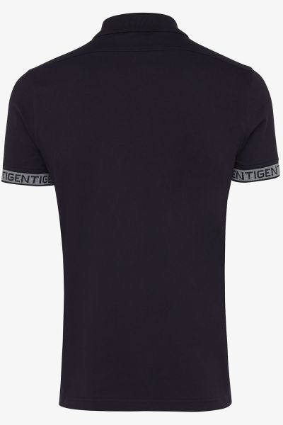 PIQUE STRETCH LOGO POLO NAVY