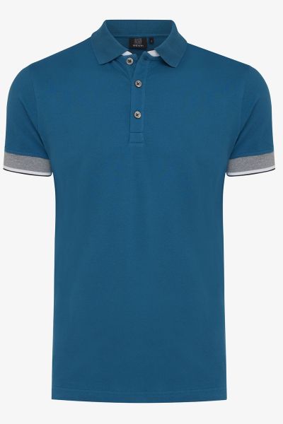 PIQUET STRETCH POLO BLAUW