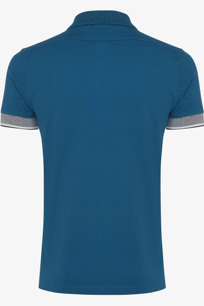 PIQUET STRETCH POLO BLAUW