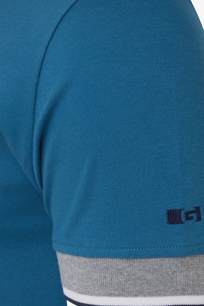 PIQUET STRETCH POLO BLAUW