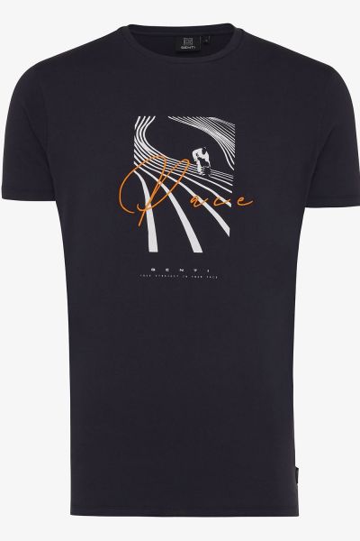 T-SHIRT PACE DONKERBLAUW