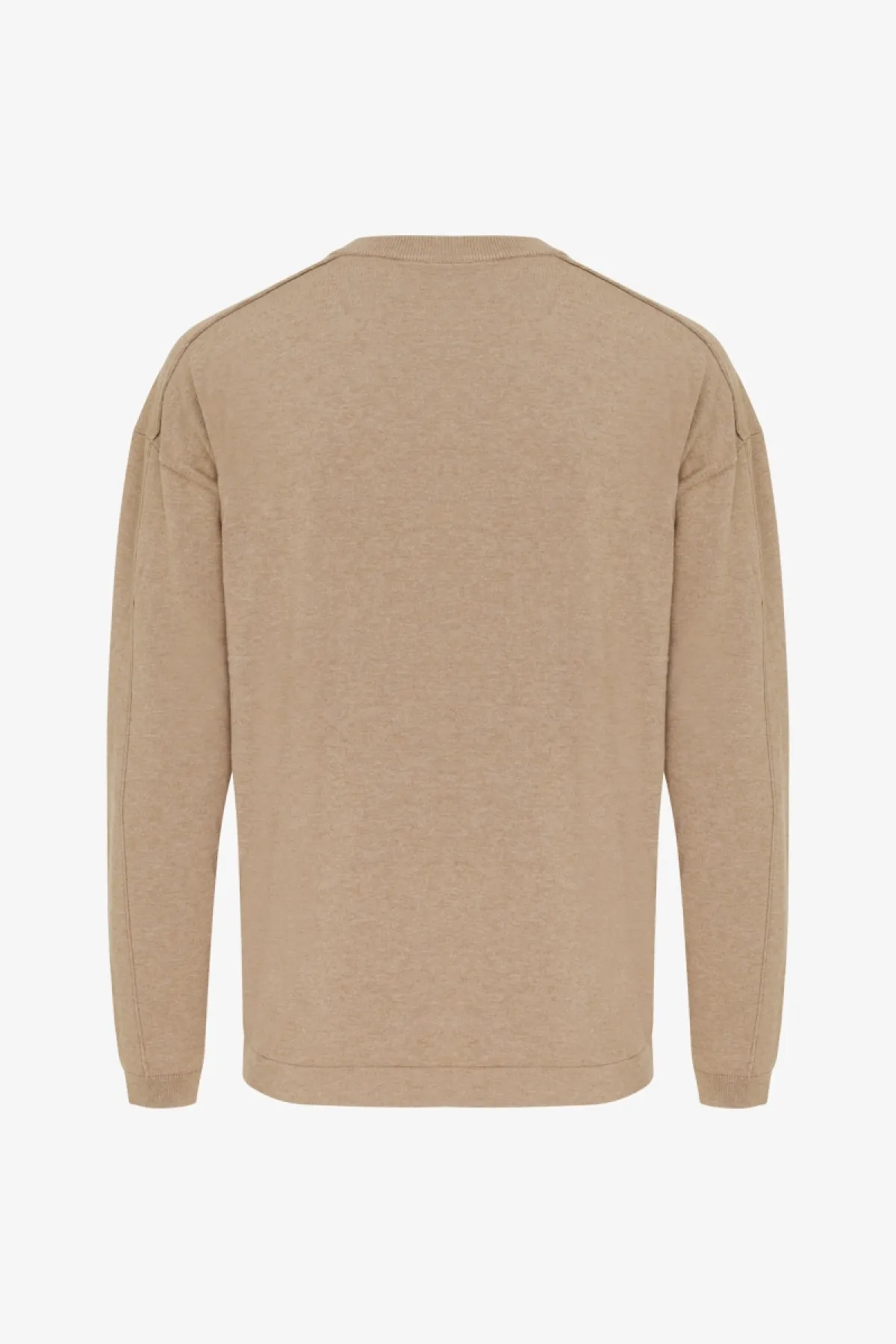 Relaxed round neck | Zand