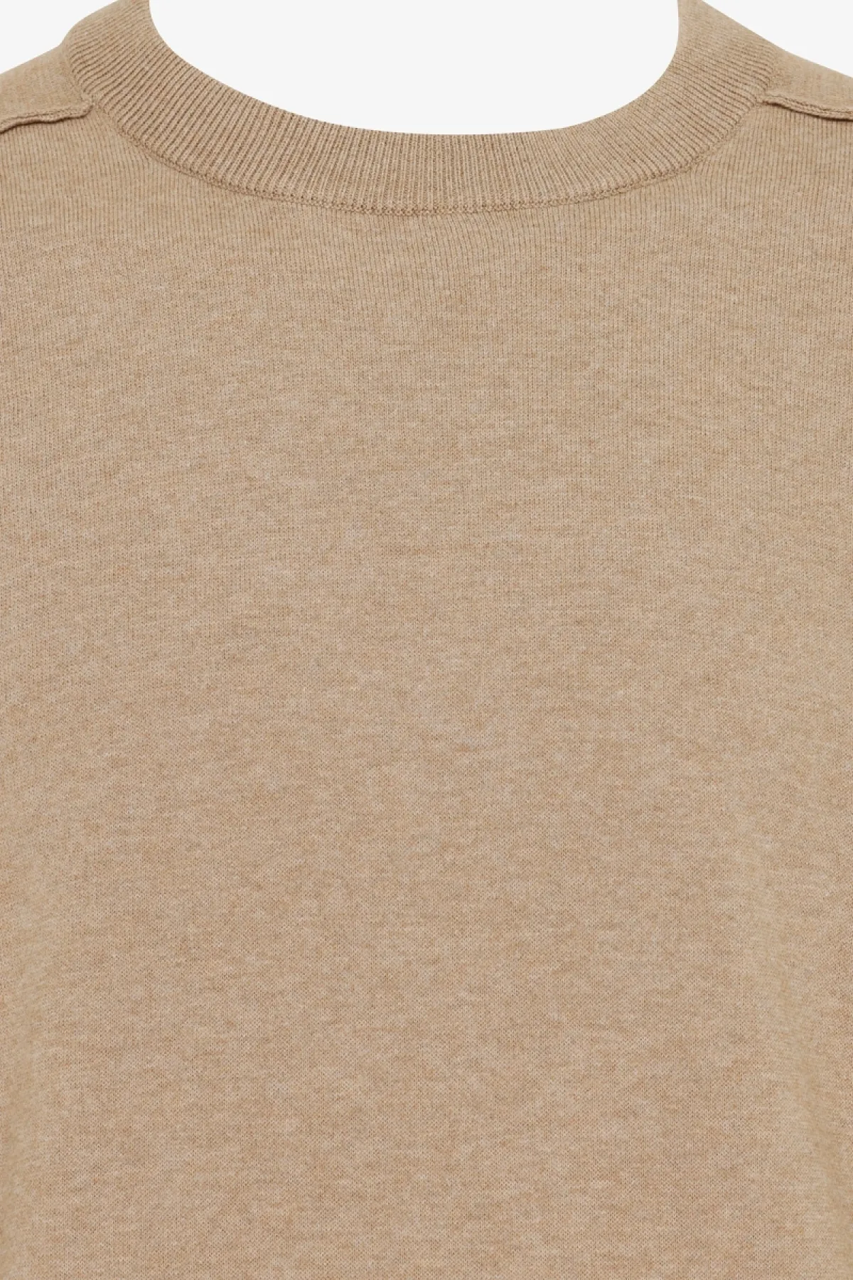 Relaxed round neck | Zand