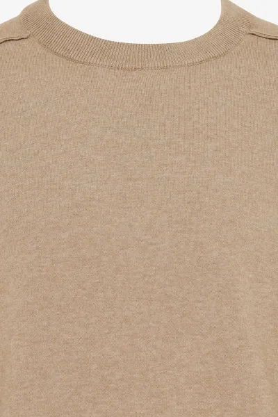 Relaxed round neck | Zand