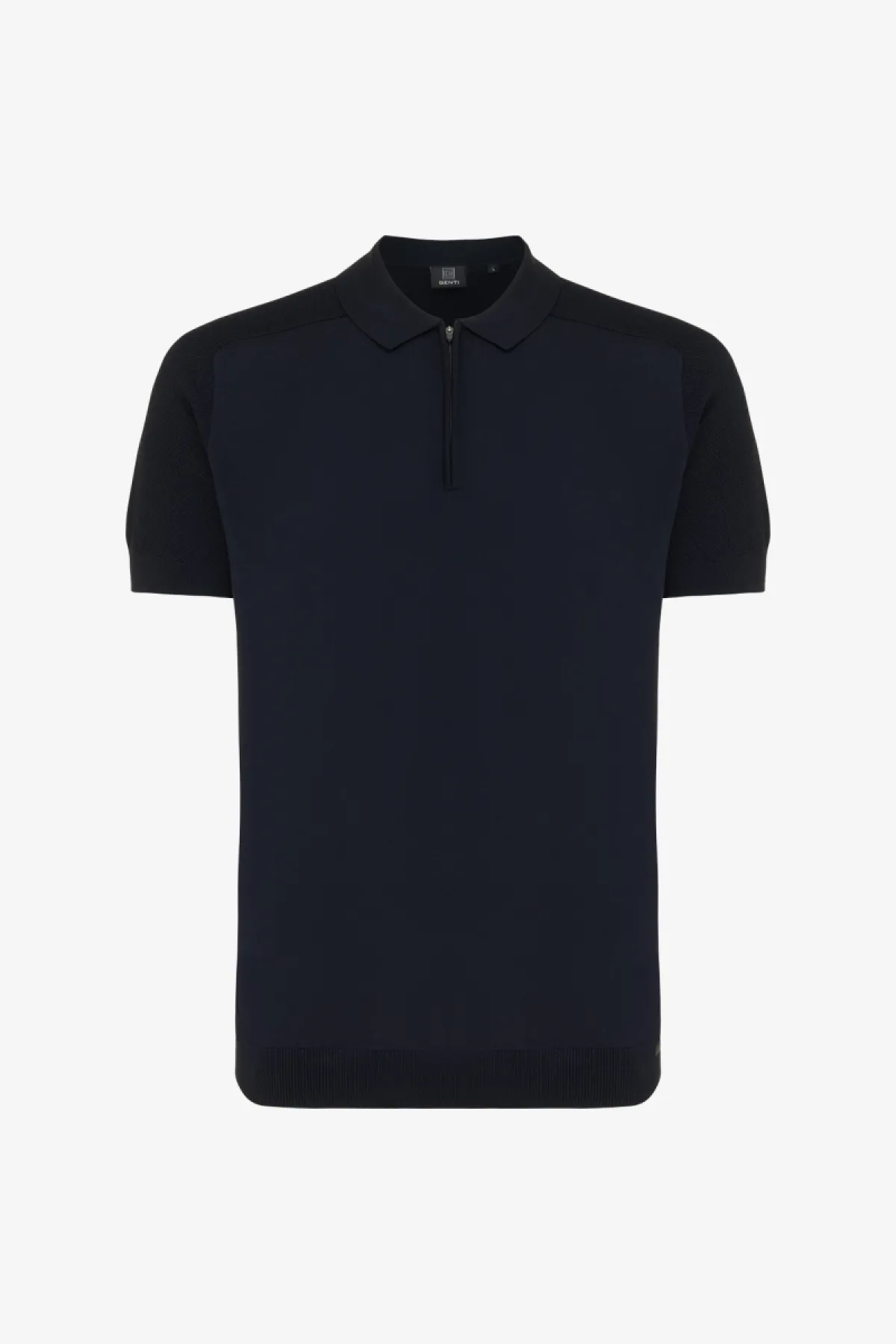 Polo zip | Donkerblauw