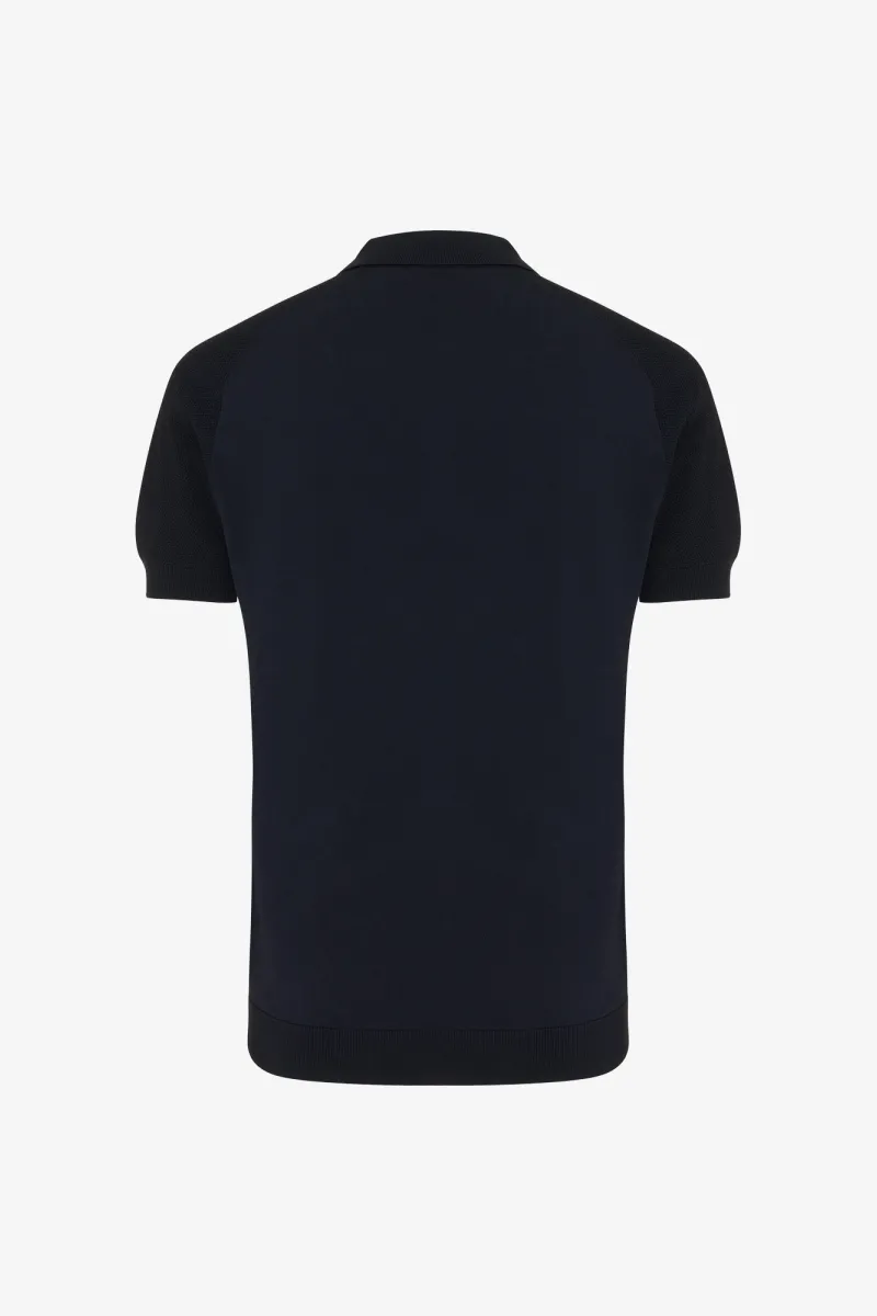 Polo zip | Donkerblauw