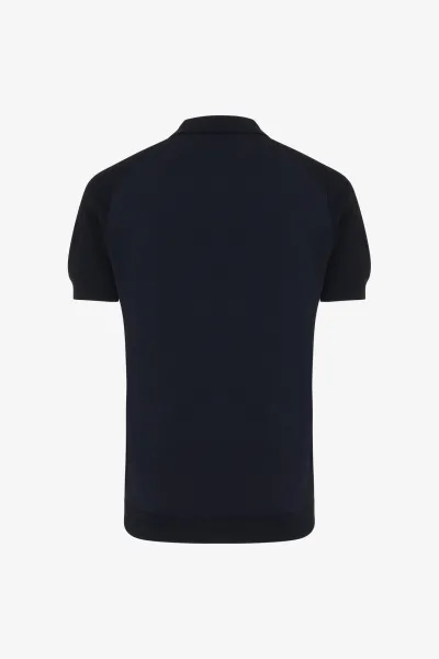 Polo zip | Donkerblauw