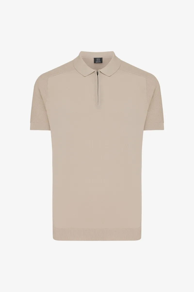 Polo zip | Beige