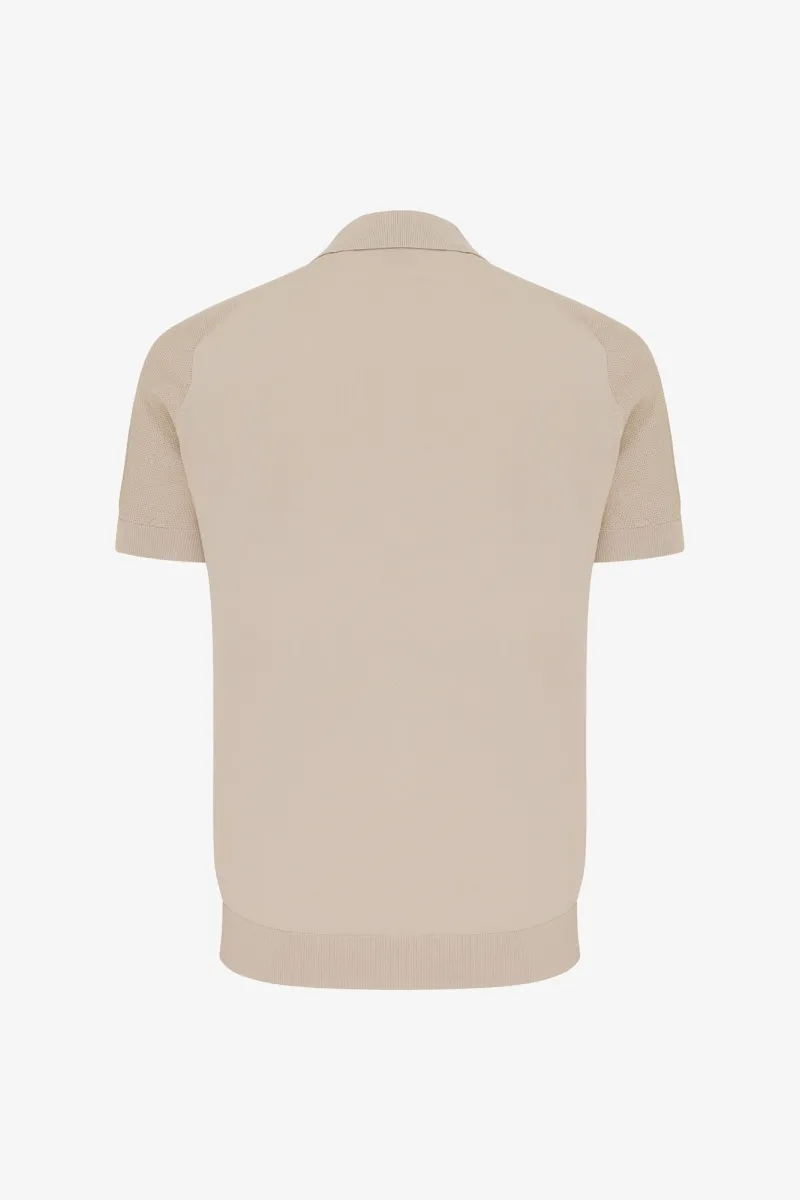 Polo zip | Beige