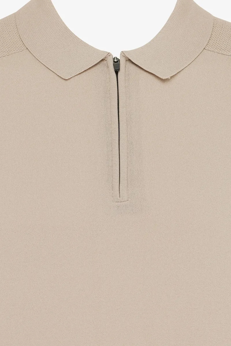 Polo zip | Beige