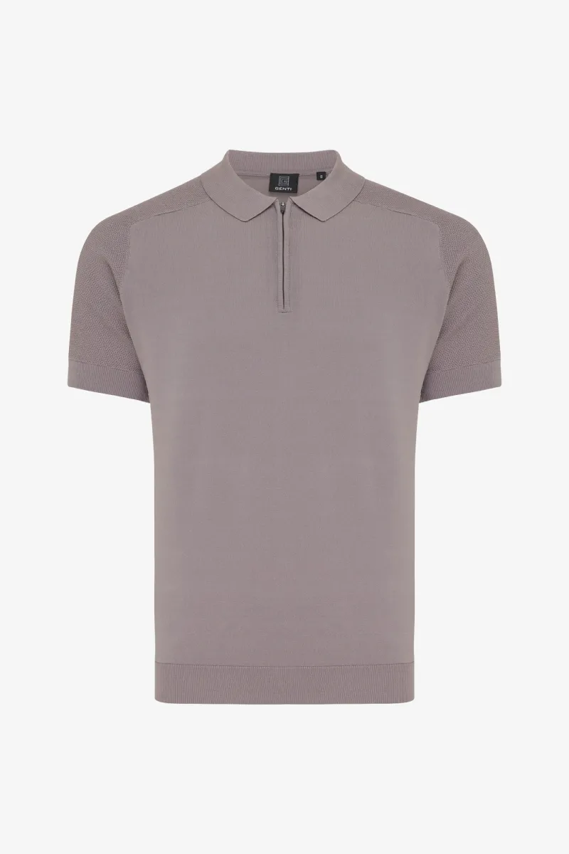 Polo zip | Mauve