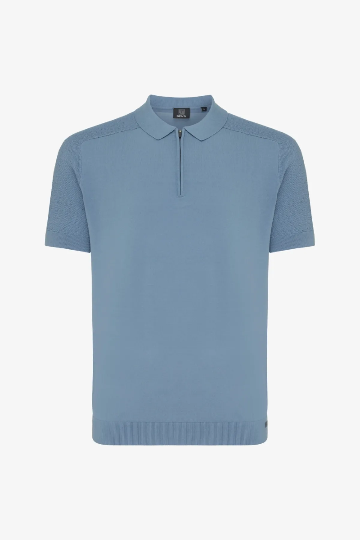 Polo zip | Blauw