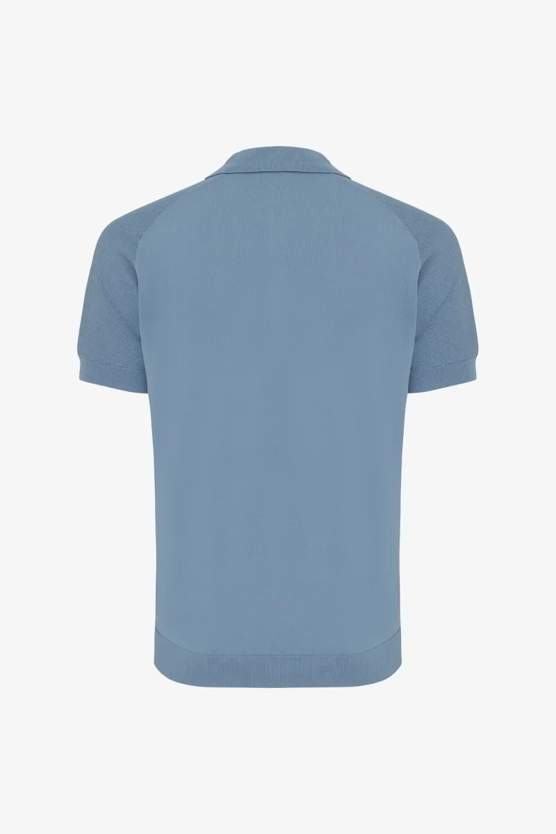 Polo zip | Blauw