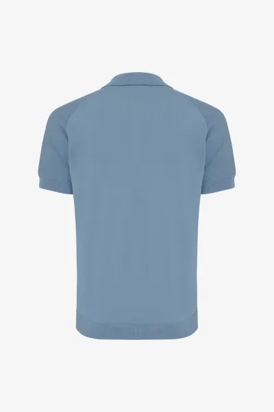 Polo zip | Blauw
