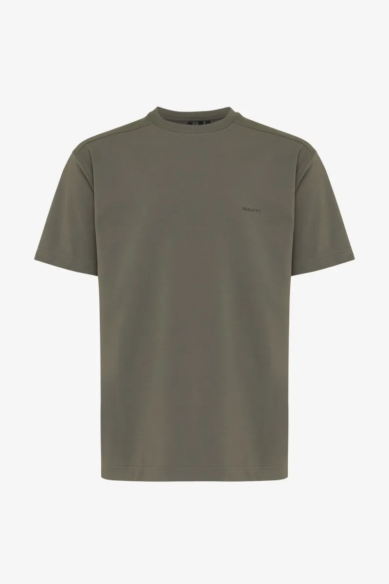 Relaxed fit T-shirt | Donkergroen