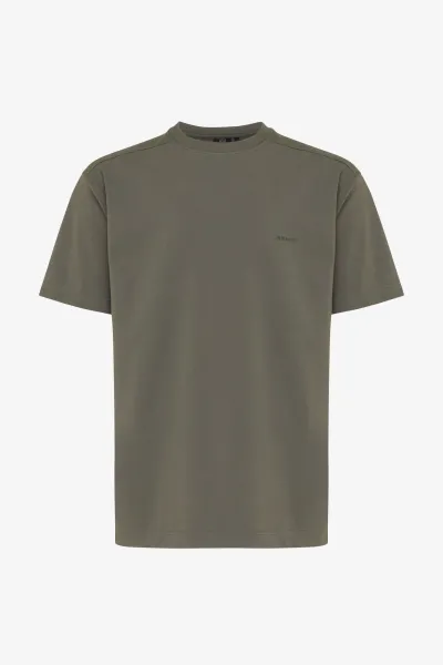 Relaxed fit T-shirt | Donkergroen