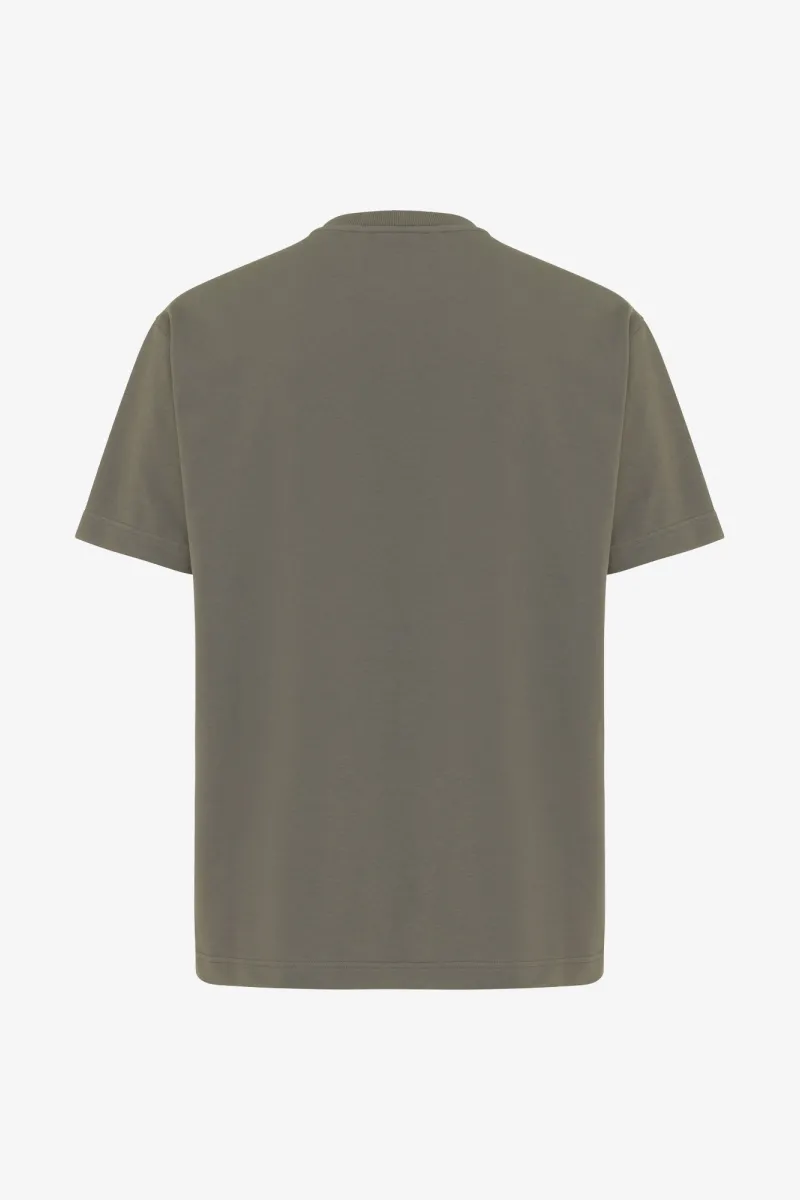 Relaxed fit T-shirt | Donkergroen