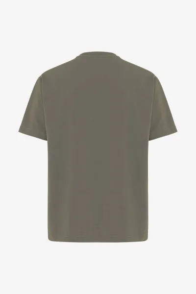 Relaxed fit T-shirt | Donkergroen