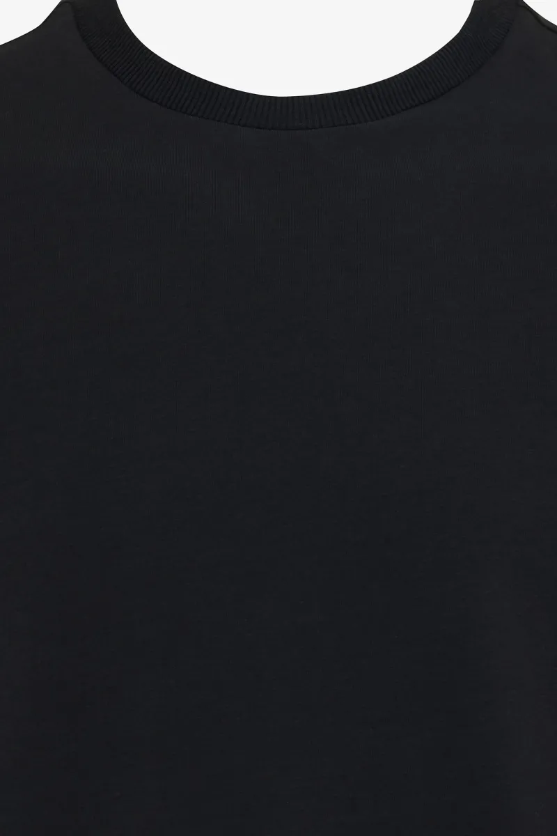 T-shirt Effen | Zwart