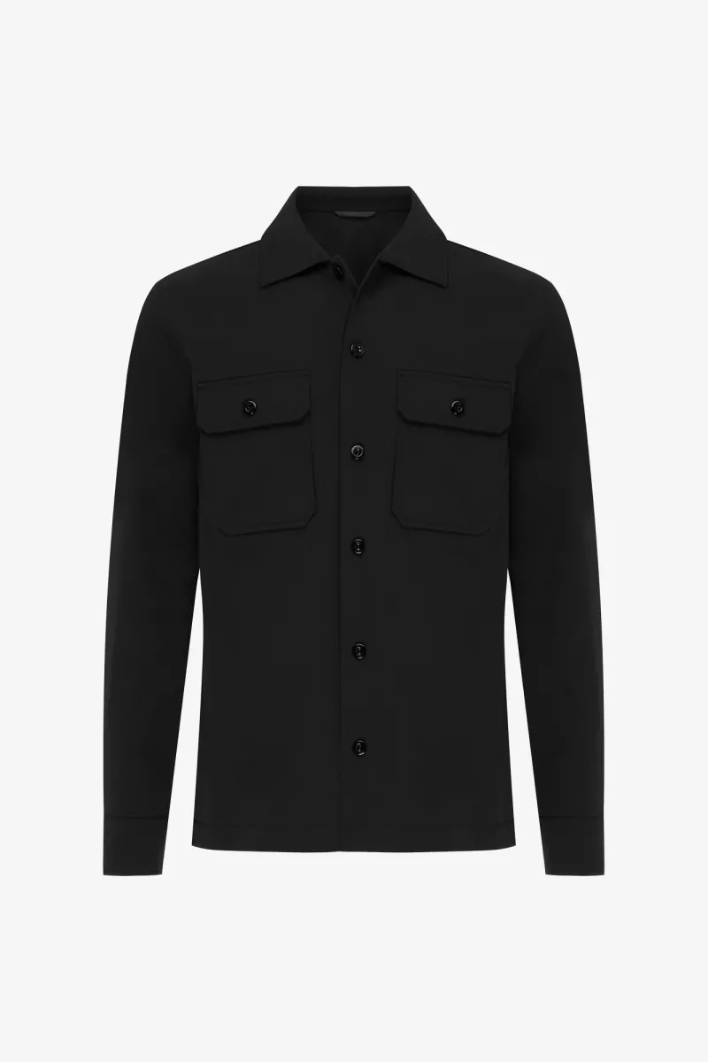 Monogram overshirt | zwart