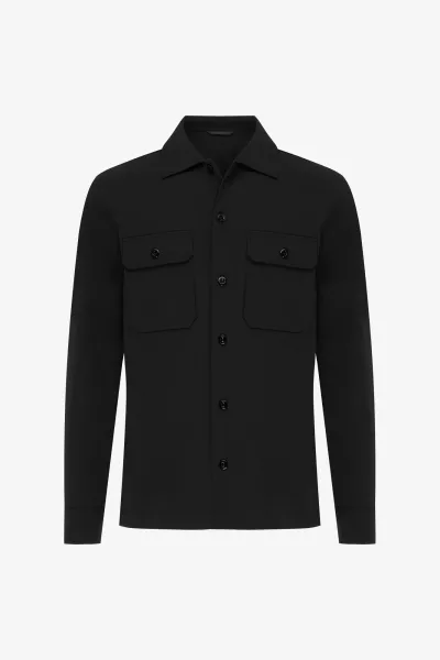 Monogram overshirt | zwart