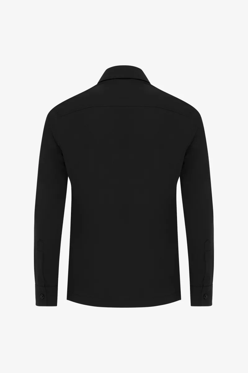 Monogram overshirt | zwart