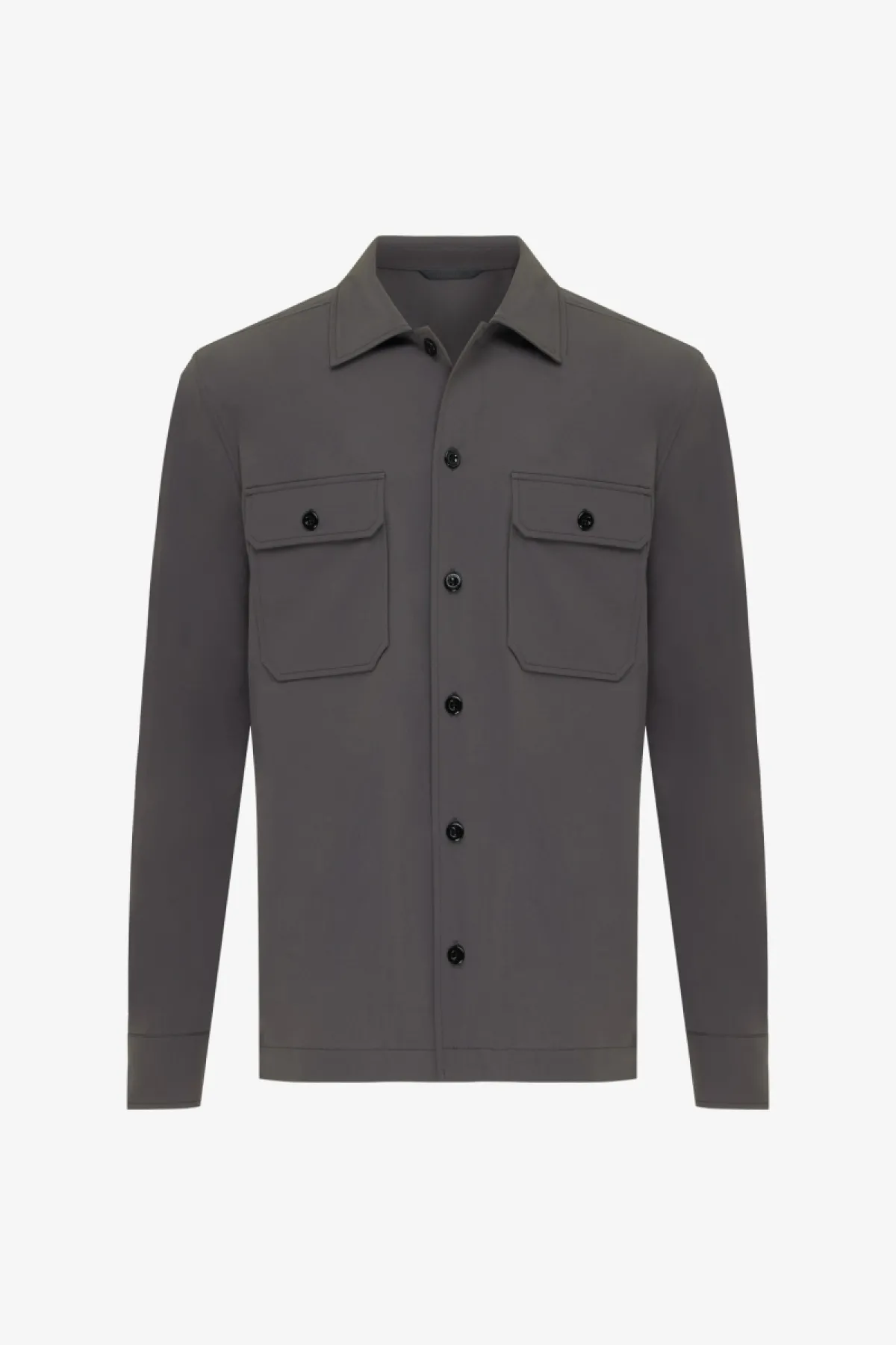 Monogram overshirt | grijs