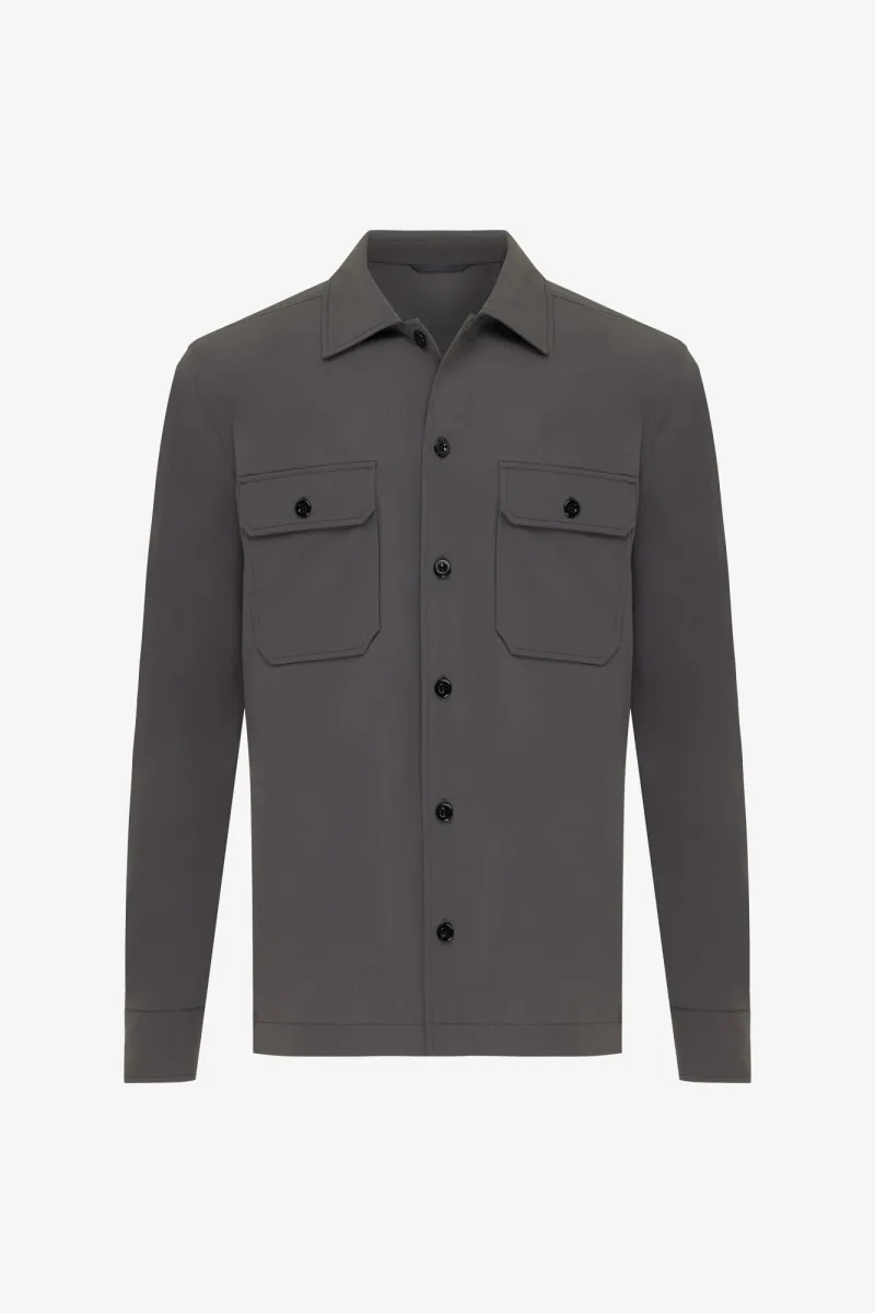 Monogram overshirt | grijs