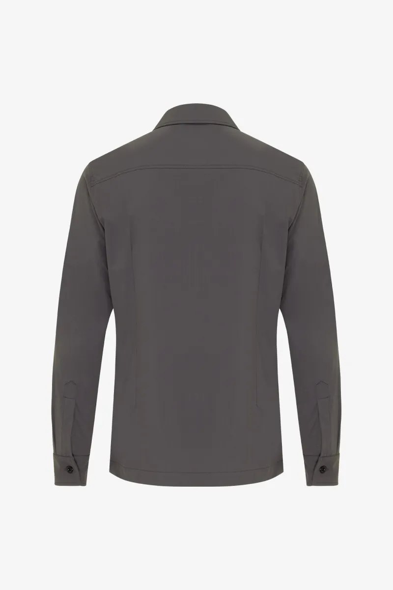 Monogram overshirt | grijs