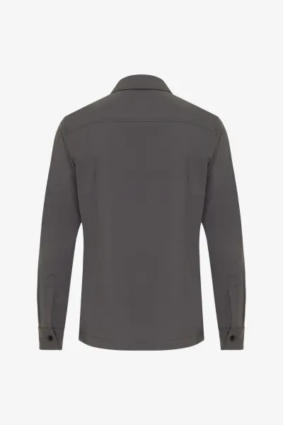 Monogram overshirt | grijs
