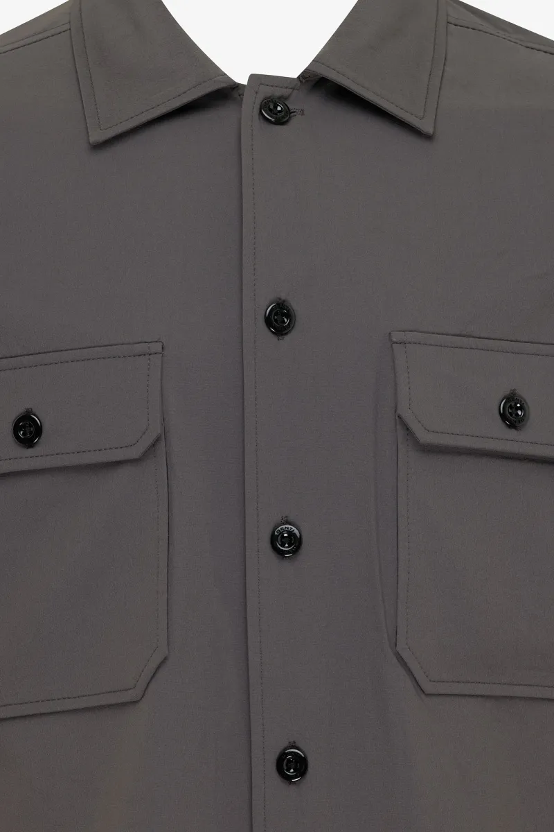 Monogram overshirt | grijs