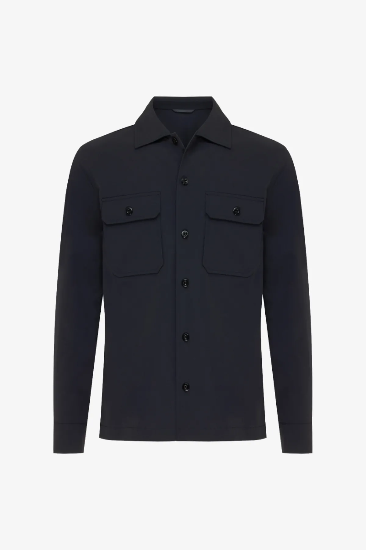 Monogram overshirt | donkerblauw