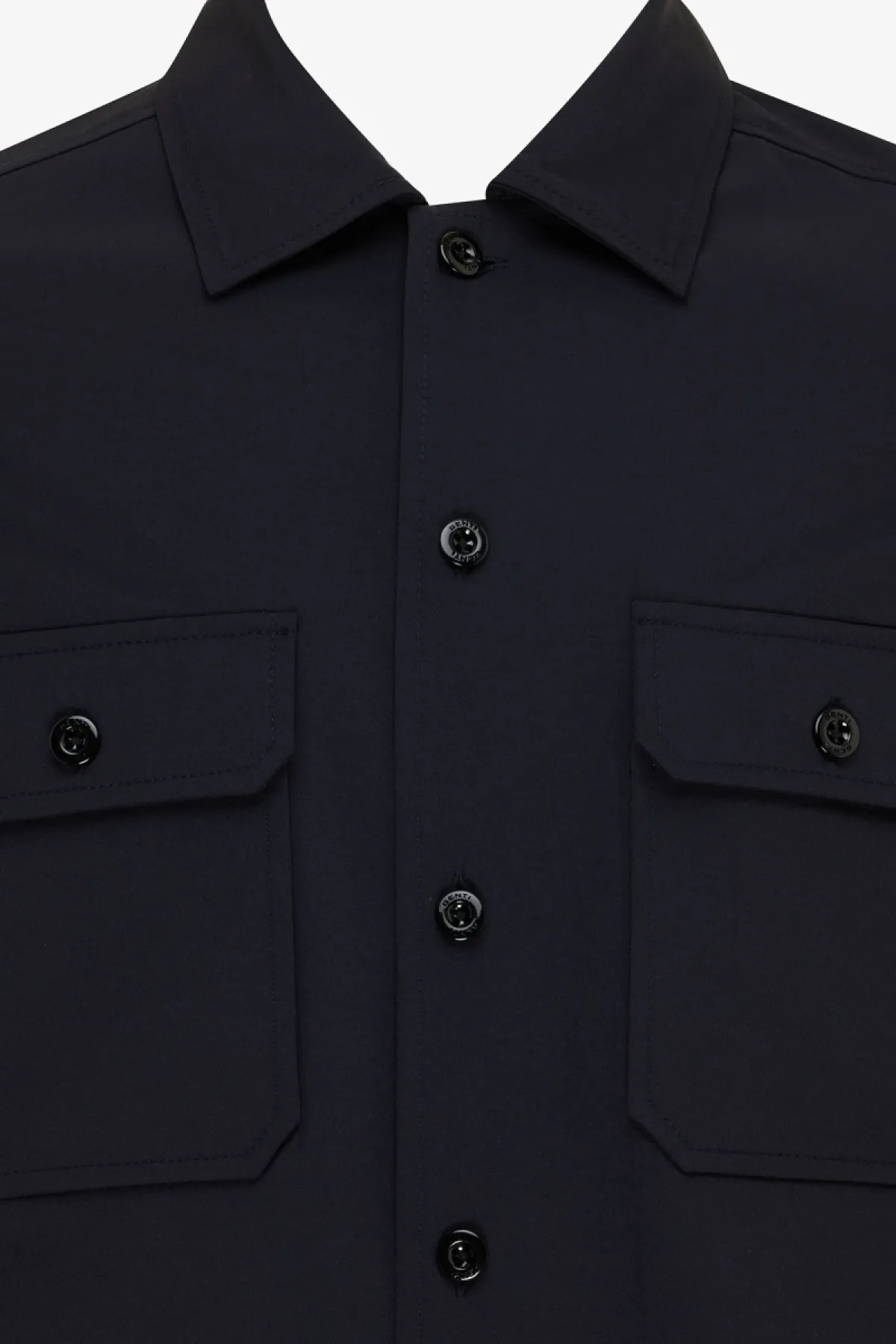 Monogram overshirt | donkerblauw