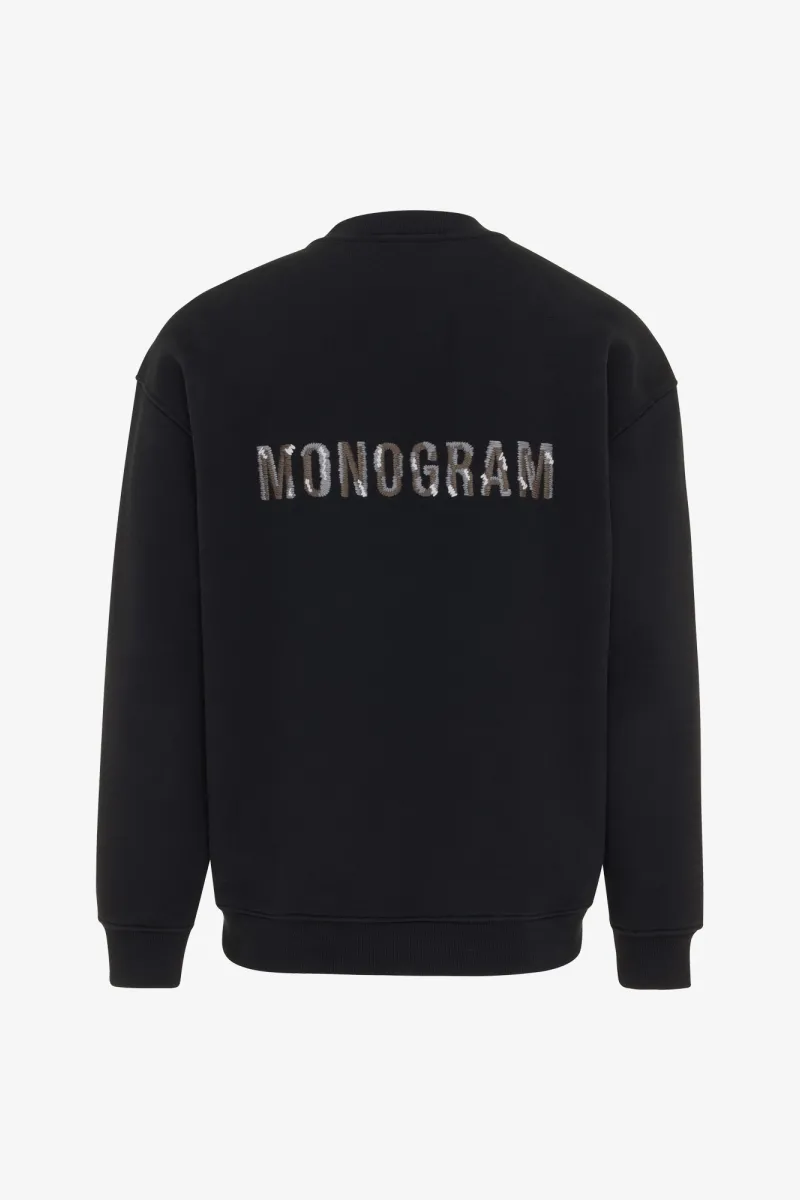 Monogram crewneck | zwart