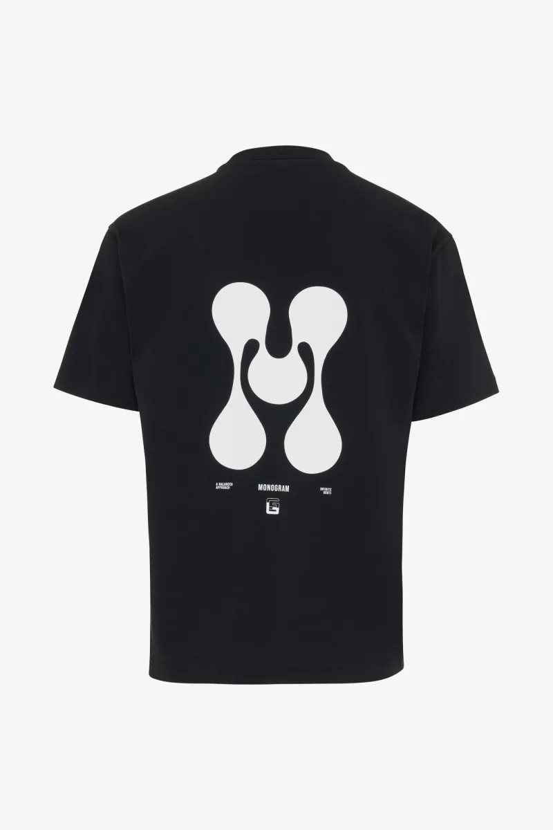Monogram T-shirt | zwart