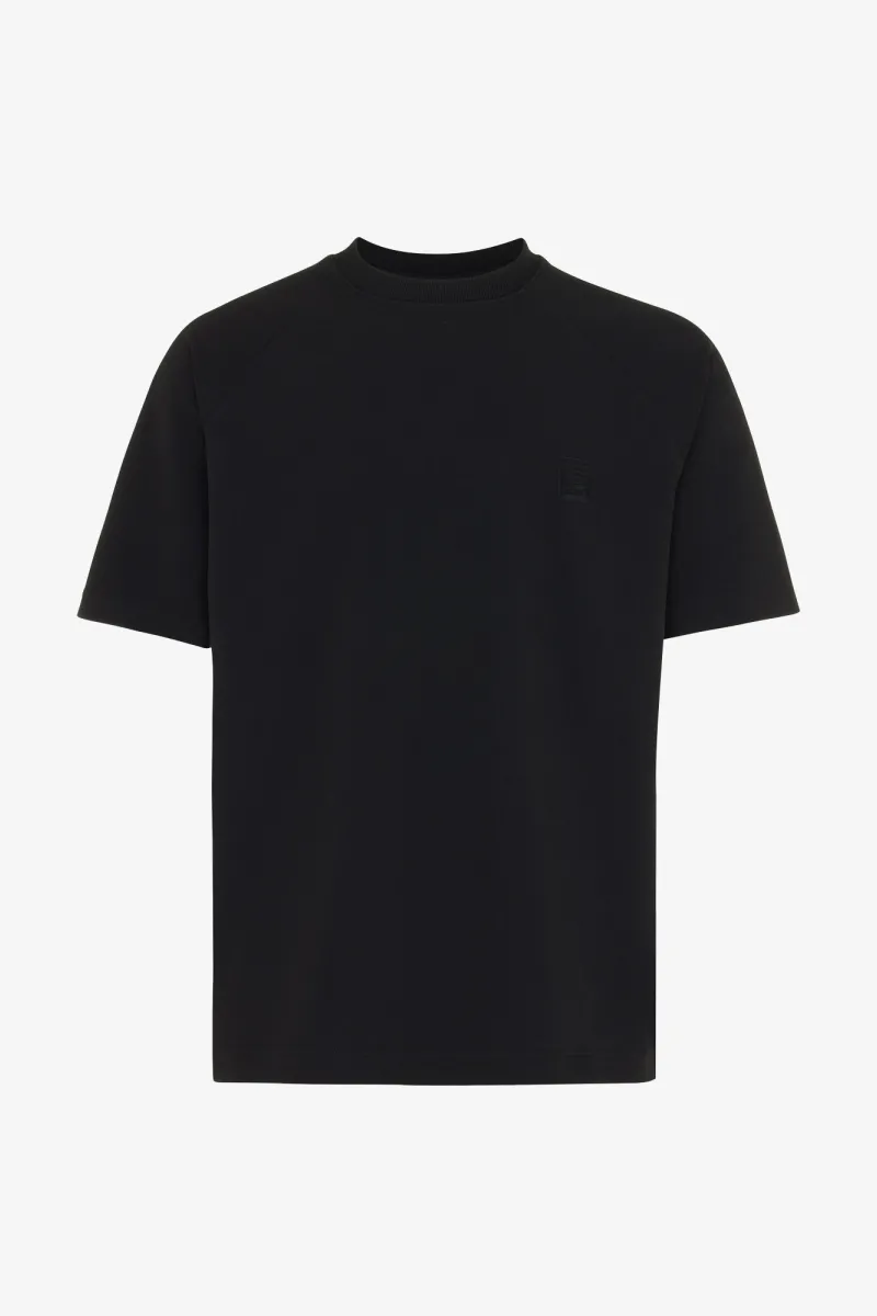 Monogram raglan T-shirt | zwart
