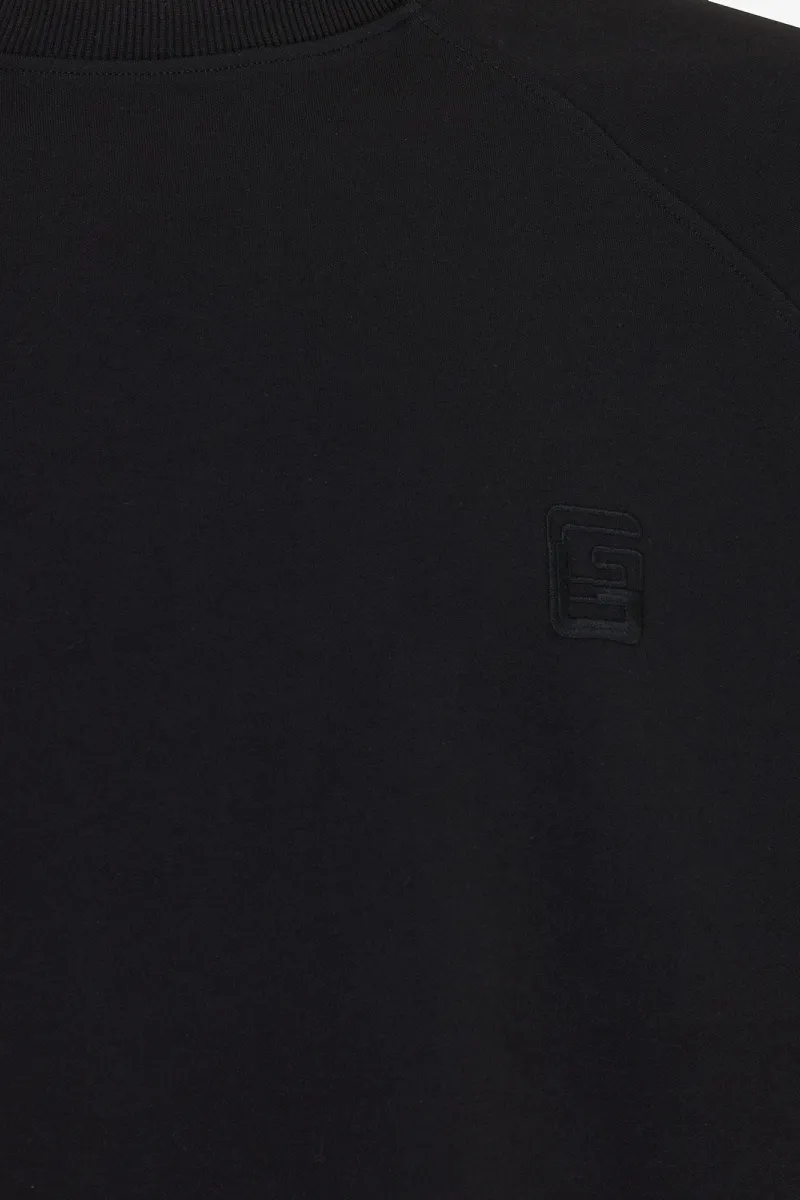 Monogram raglan T-shirt | zwart