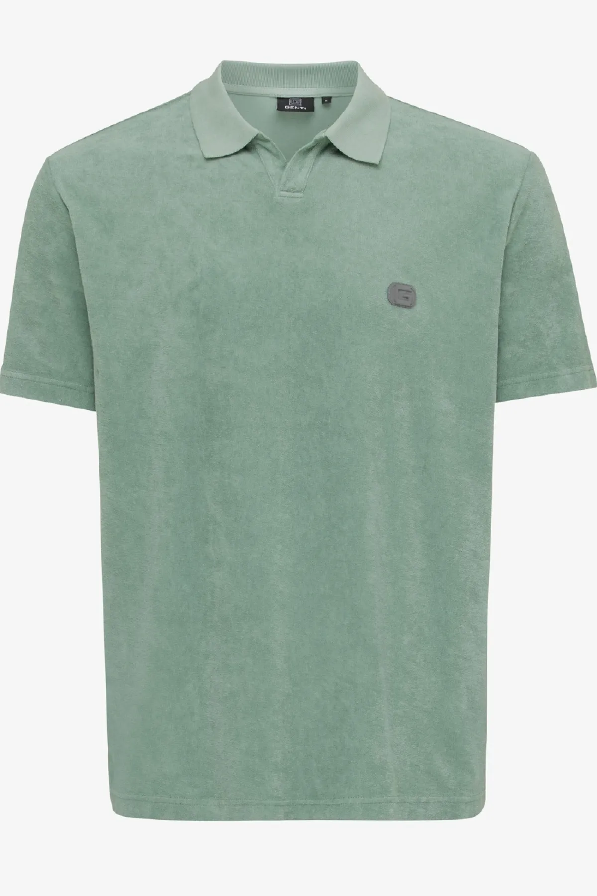 No button polo groen